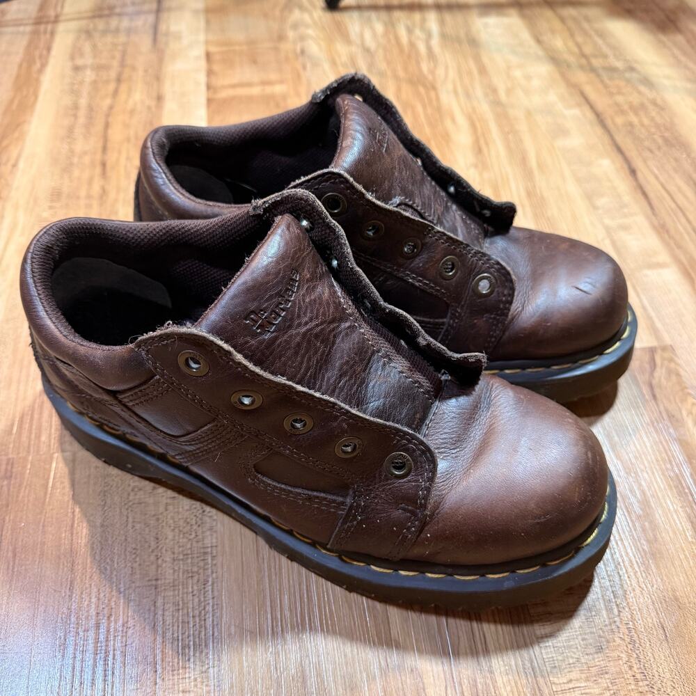 Dr. Martens Leather Lug Sole 5 Eye Bikercore Boots Size 10